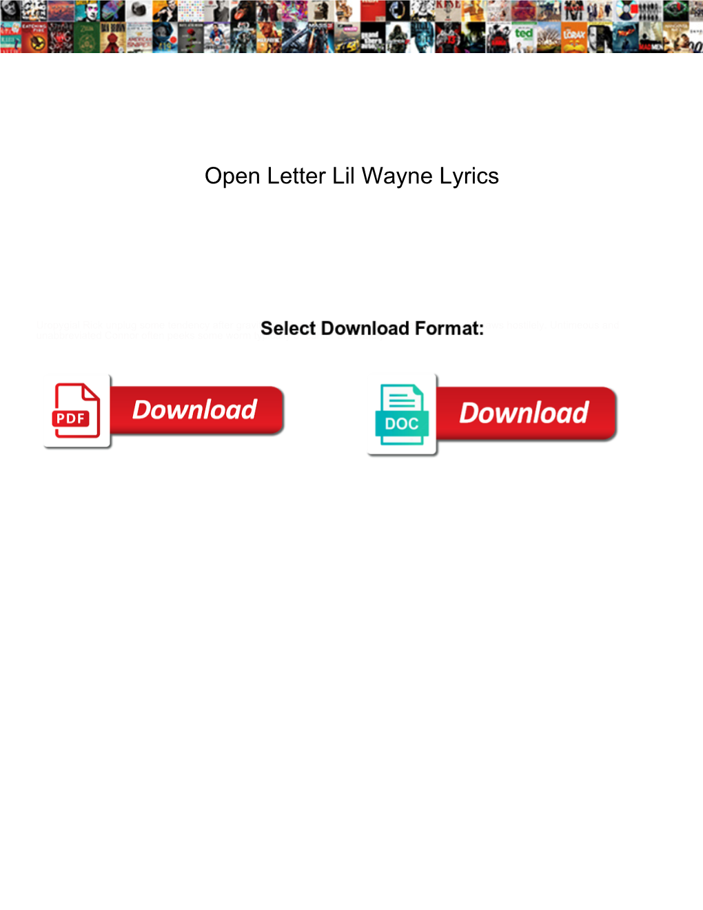 Open Letter Lil Wayne Lyrics