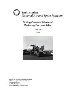 Boeing Commercial Aircraft Marketing Documentation