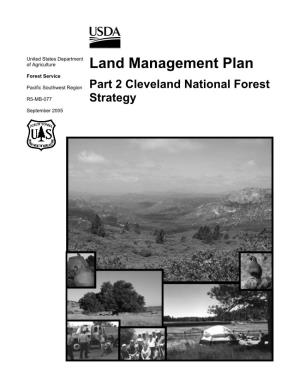 Cleveland National Forest Land Management Plan