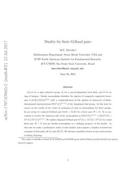 Duality for Finite Gelfand Pairs