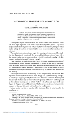 Mathematical Problems in Transonic Flow
