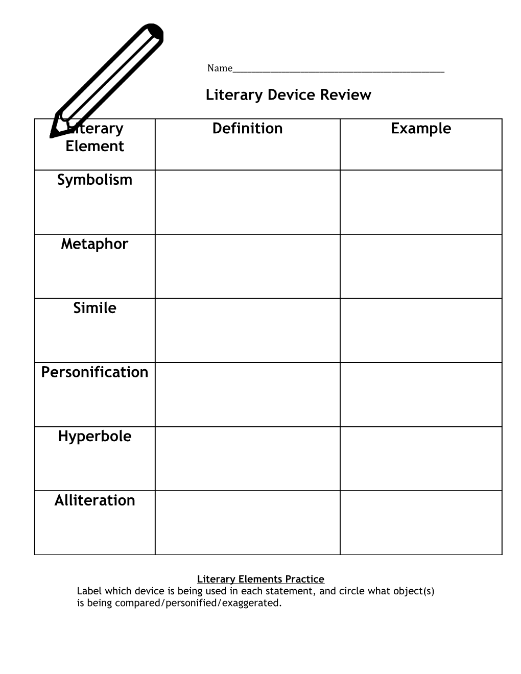 Literary Device Review