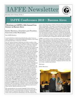 FALL IAFFE NEWSLETTER March 22