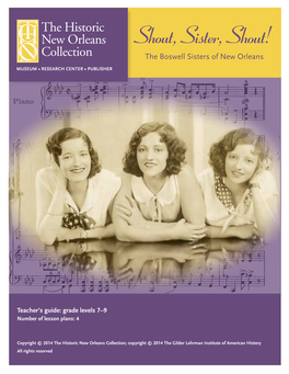 Shout, Sister, Shout! Collection the Boswell Sisters of New Orleans
