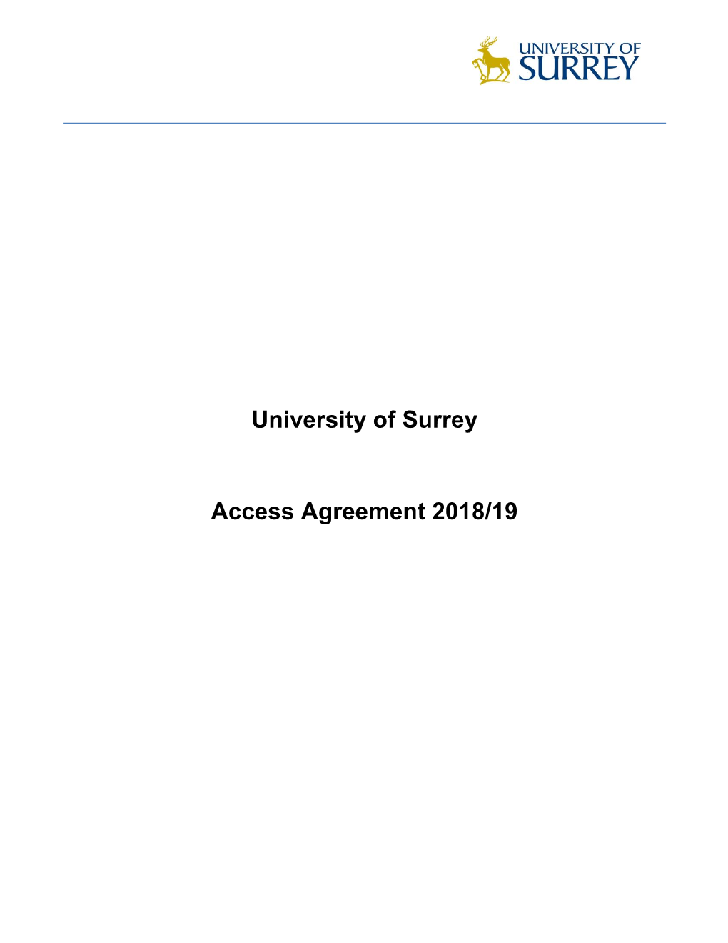 Uni of Surrey Access Agreement 2016