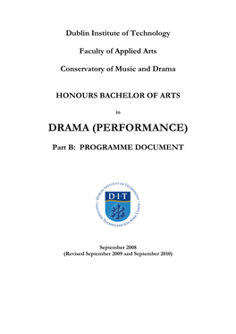 BA Drama (Performance)