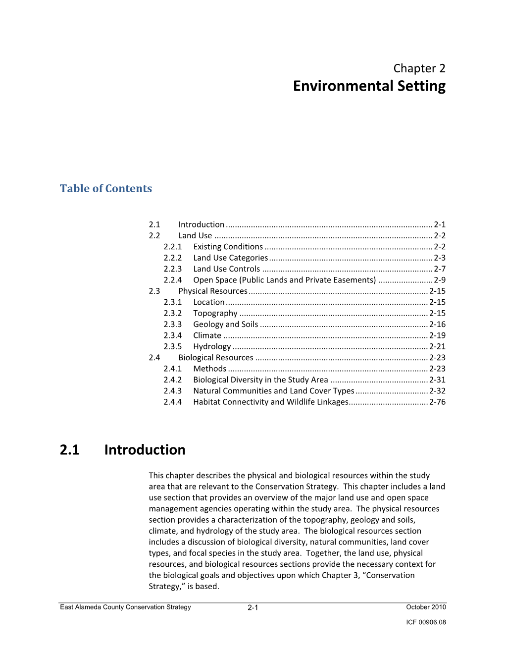 Environmental Setting