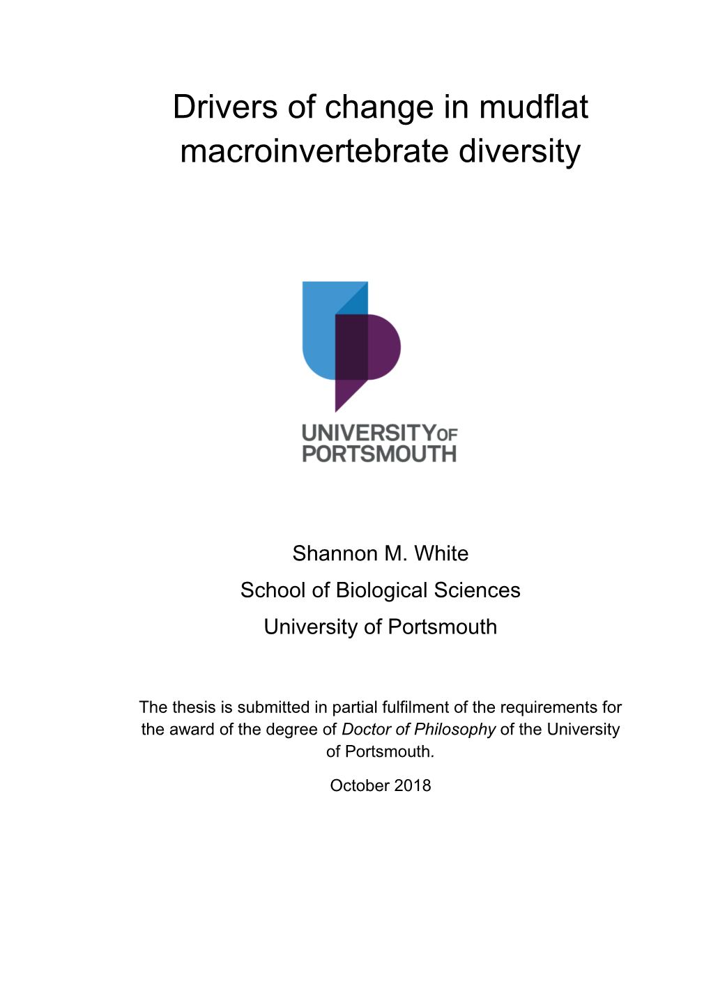 Drivers of Change in Mudflat Macroinvertebrate Diversity