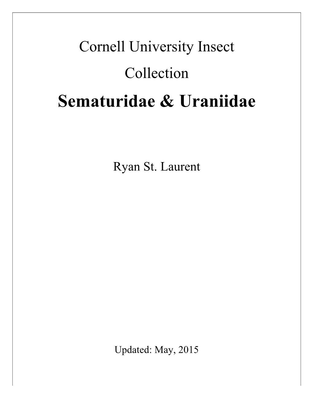 Sematuridae & Uraniidae