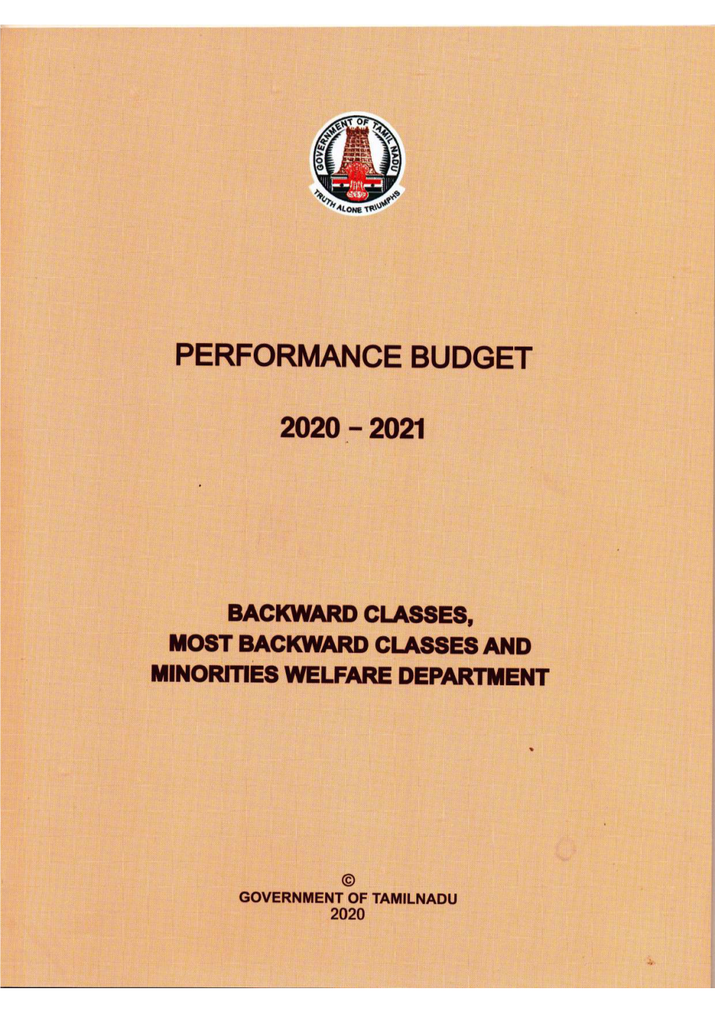 Performance Budget 2020-2021