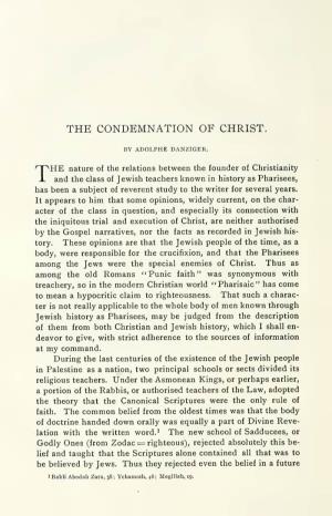 The Condemnation of Christ