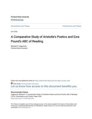 A Comparative Study of Aristotle's Poetics and Ezra Pound's ABC of Reading
