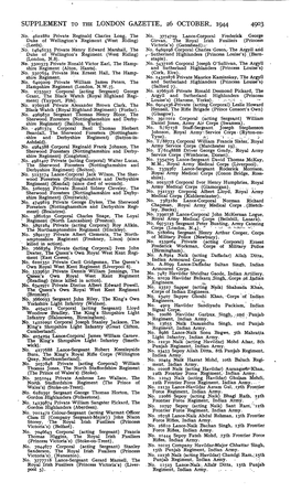 Supplement to the London Gazette, 26 October, 1944 4903