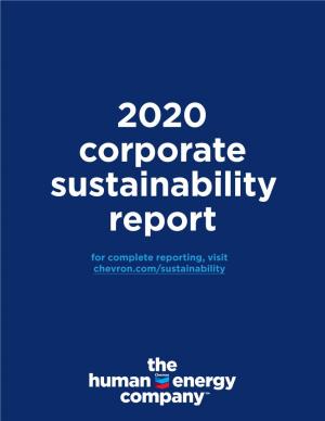 Chevron Sustainability Report 2020