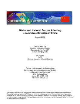 Global and National Factors Affecting E-Commerce Diffusion in China