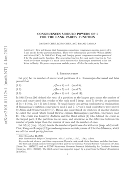 Congruences Modulo Powers of 5 for the Rank Parity Function