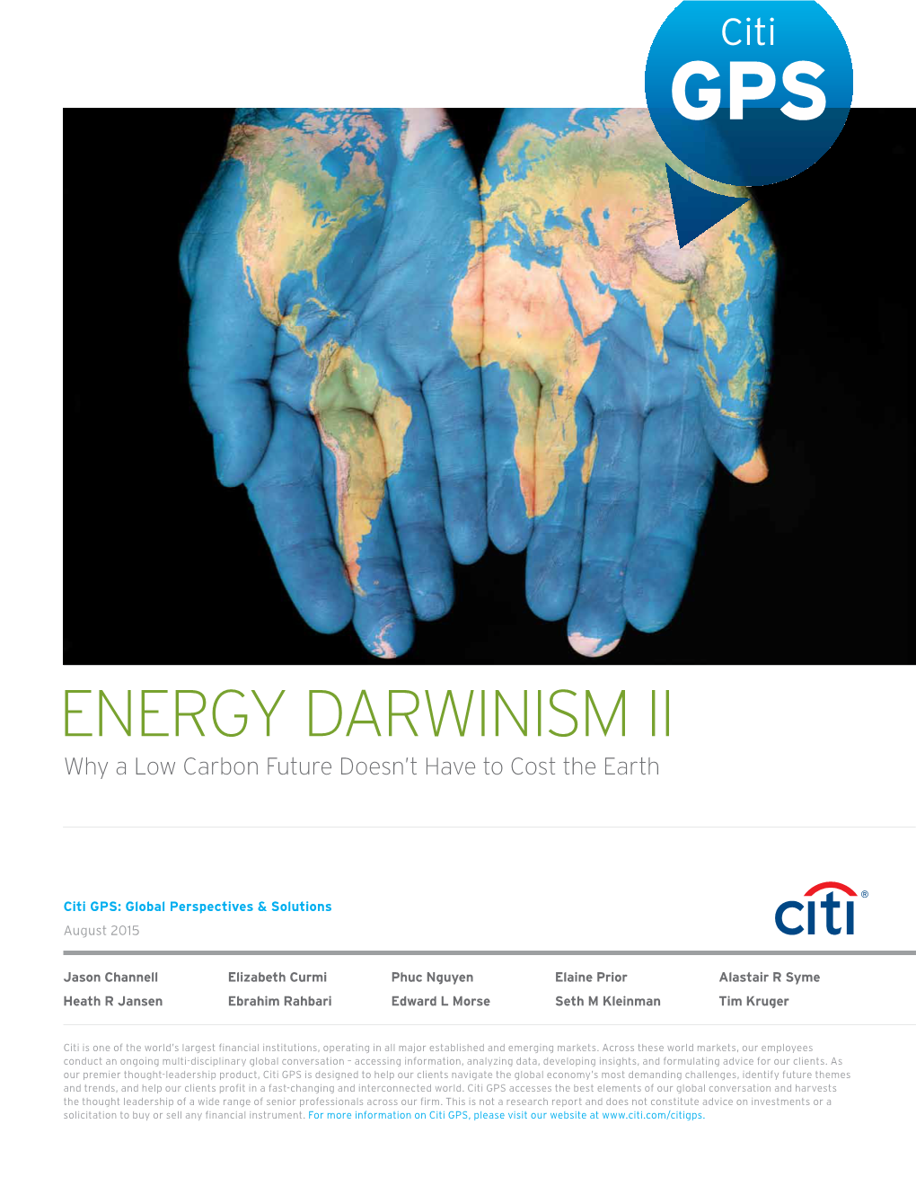 ENERGY DARWINISM II Why a Low Carbon Future Doesn’T Have to Cost the Earth