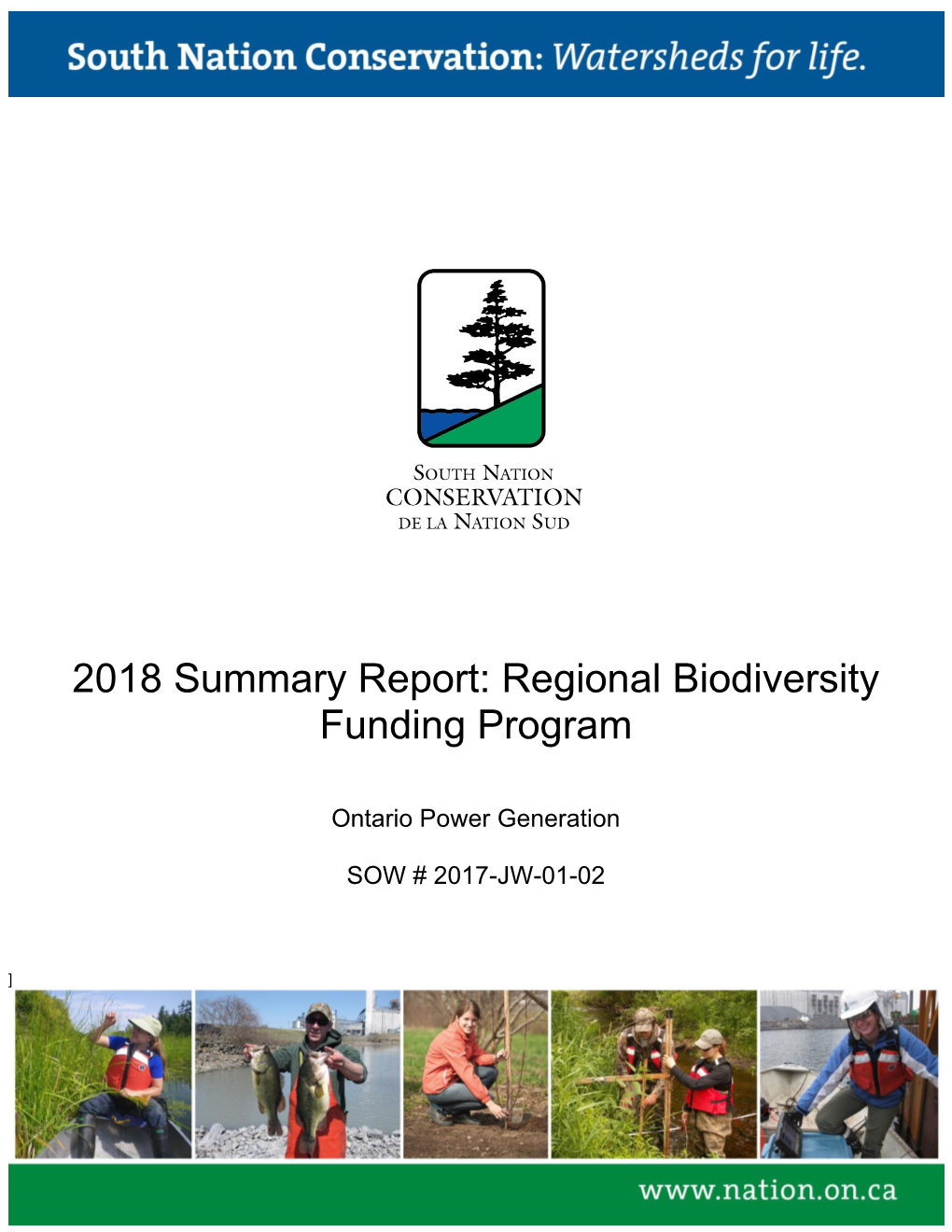 2018 Summary Report: Regional Biodiversity Funding Program