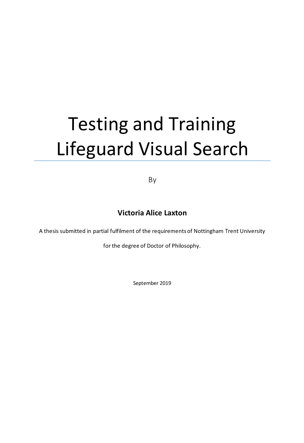 Testing and Training Lifeguard Visual Search