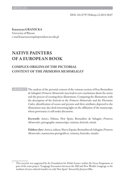 Native Painters of a European Book