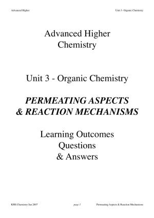 Advanced Higher Chemistry Unit 3