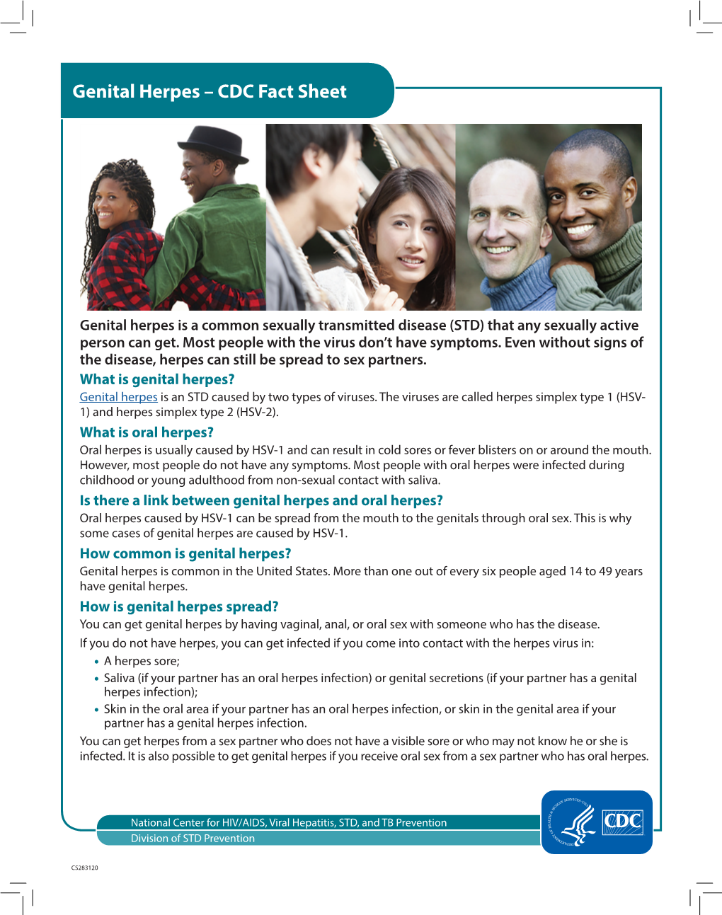 Genital Herpes – CDC Fact Sheet