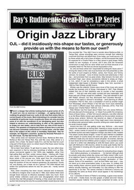 Origin Jazz Library OJL – Did It Insidiously Mis-Shape Our Tastes, Or Generously Provide Us with the Means to Form Our Own? They Sounded Like