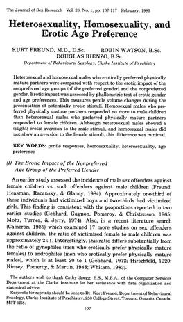 Heterosexuality, Homosexuality, and Erotic Age Preference