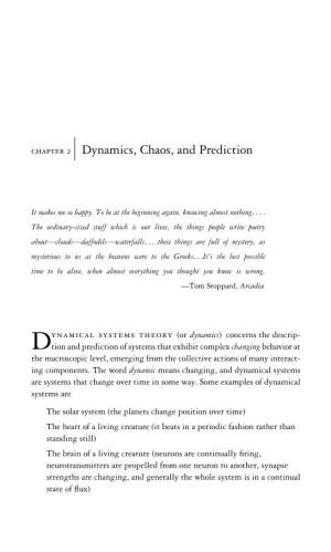 Dynamics, Chaos, and Prediction