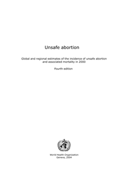 Unsafe Abortion