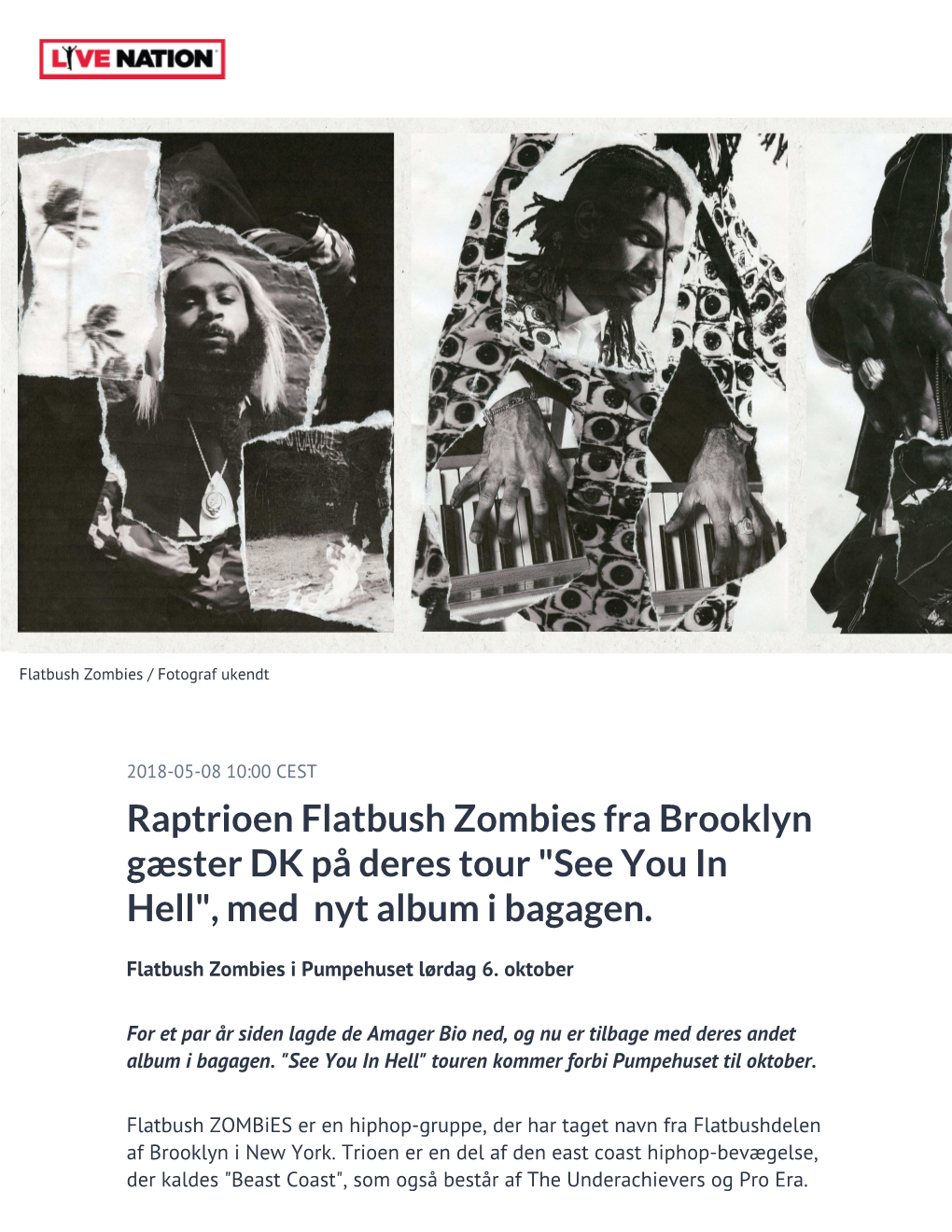 Raptrioen Flatbush Zombies Fra Brooklyn Gæster DK På Deres Tour "See You in Hell", Med Nyt Album I Bagagen