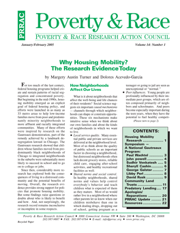 Why Housing Mobility? the Research Evidence Today by Margery Austin Turner and Dolores Acevedo-Garcia