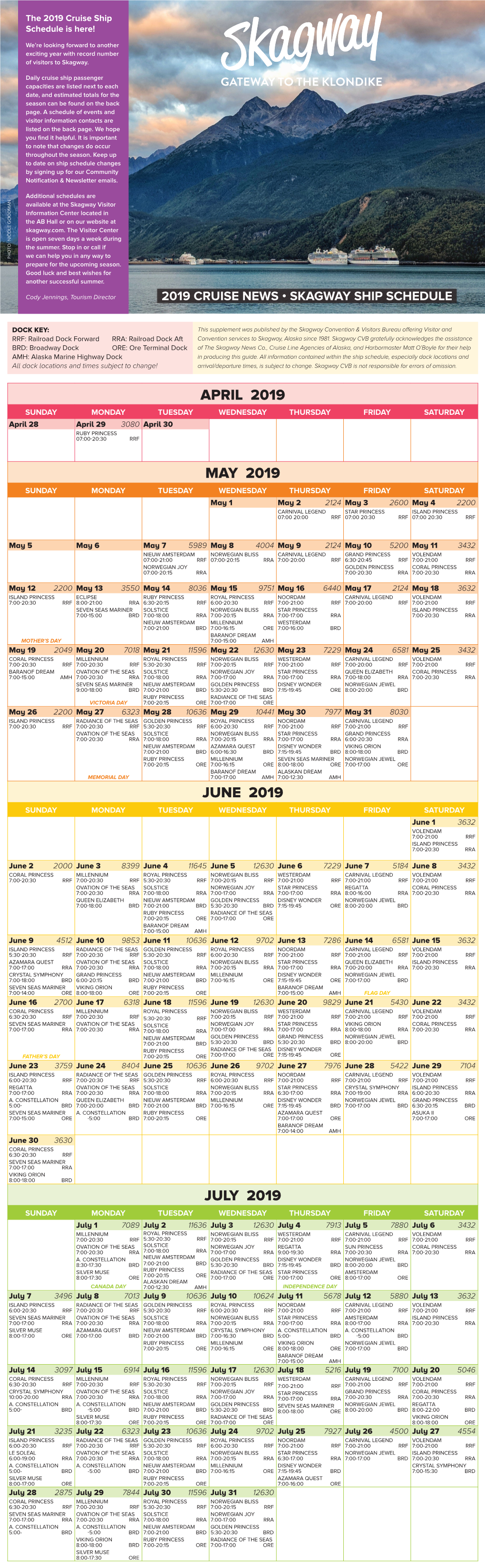 2019 Skagway Cruise Ship Schedule DocsLib