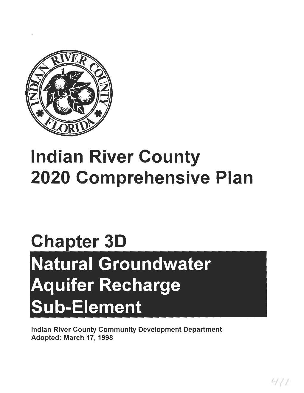 Indian River County 2020 Comprehensive Plan Chapter 3 Infrastructure Element