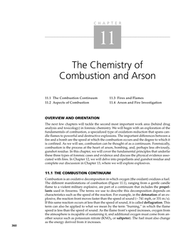 The Chemistry of Combustion and Arson