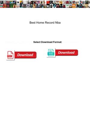 Best Home Record Nba