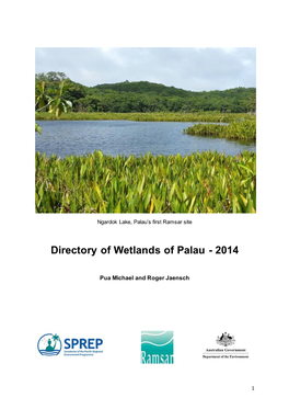 Directory of Wetlands of Palau - 2014