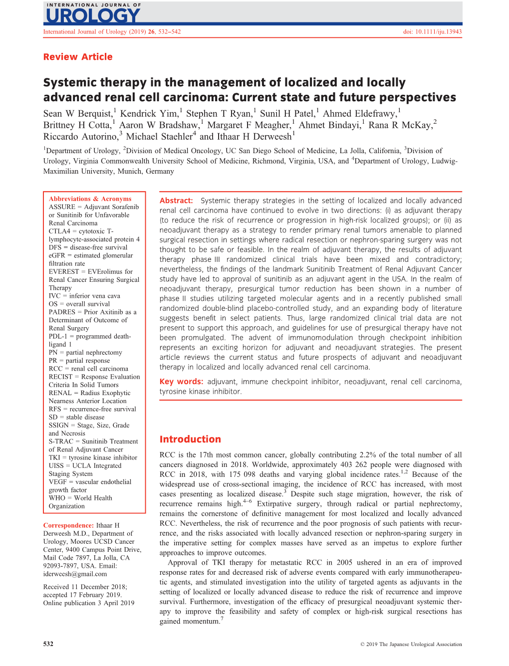 Systemic Therapy in the Management of Localized And