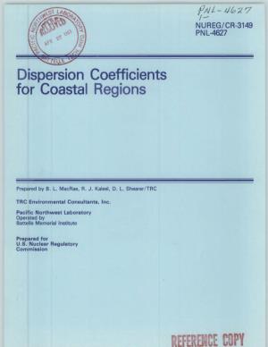 Dispersion Coefficients for Coastal Regions