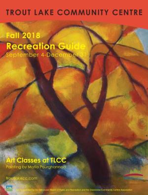 Recreation Guide September 4-December 31
