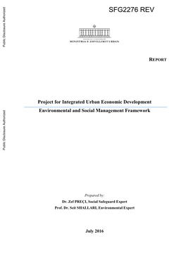 REPORT Project for Integrated Urban Economic Development