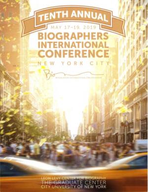Program Biographers International Conference, May 17-19, New York
