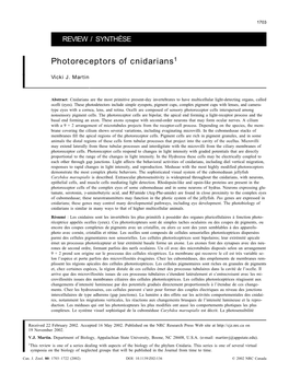 Photoreceptors of Cnidarians1