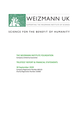 Weizmann UK Annual Report 2020
