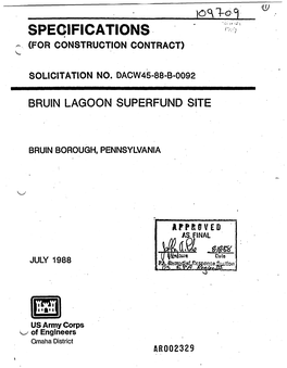 Specifications (For Constructio• N Contract)