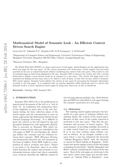 Mathematical Model of Semantic Look-An Efficient Context Driven Search