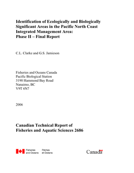 EBSA Phase II Final Report 2006, Fisheries and Oceans Canada
