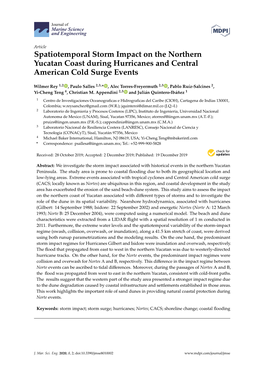 Spatiotemporal Storm Impact on the Northern Yucatan Coast During Hurricanes and Central American Cold Surge Events