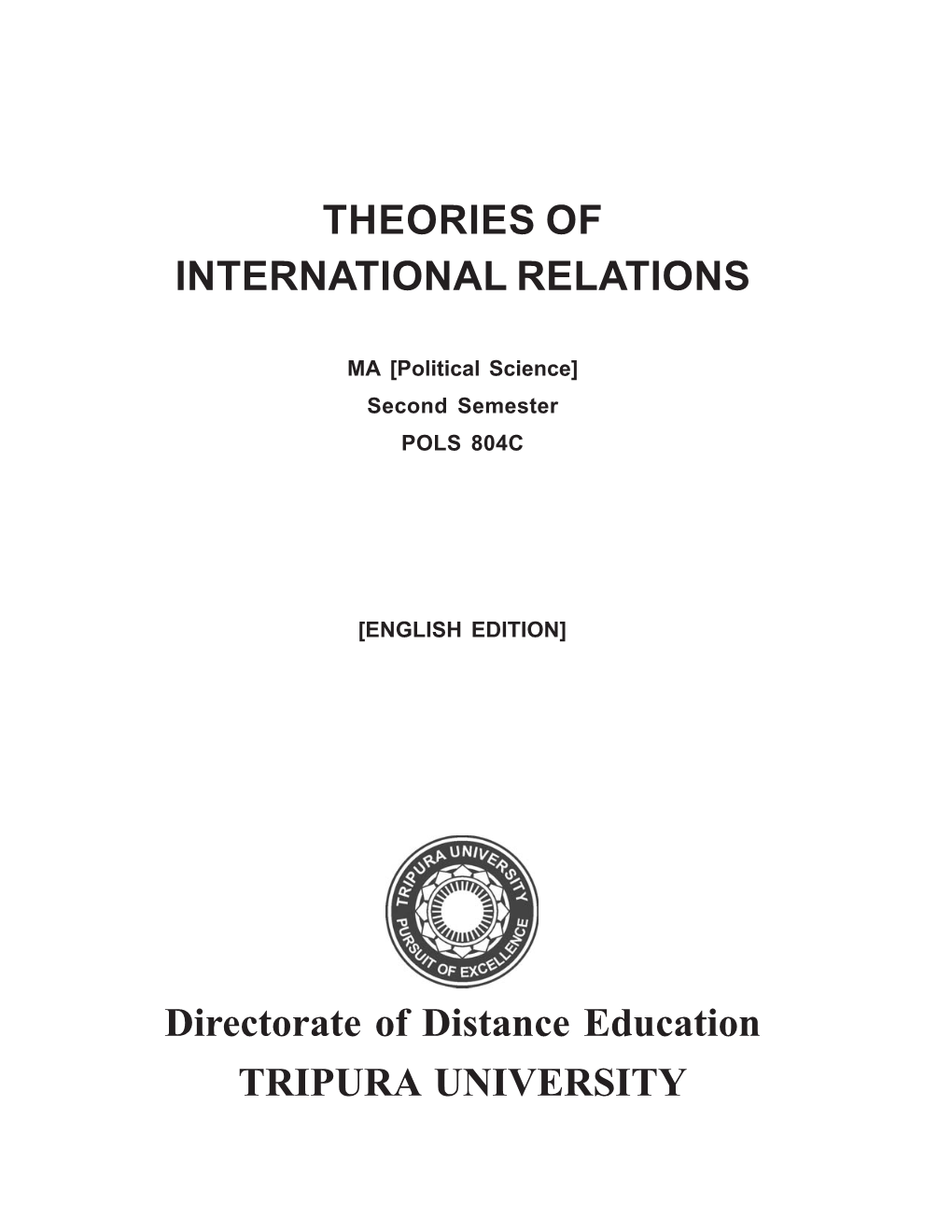 Theories of International Relations