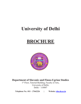 University of Delhi BROCHURE